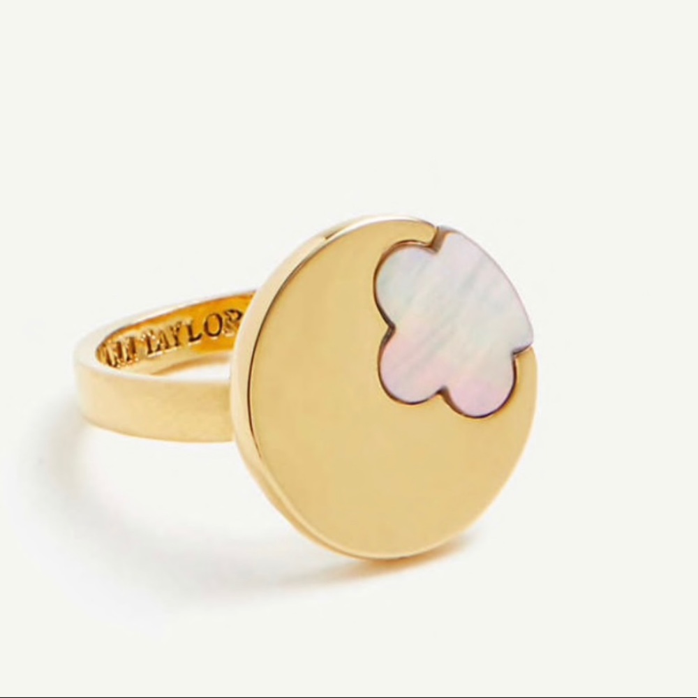 Ann Taylor mother of pearl flower ring